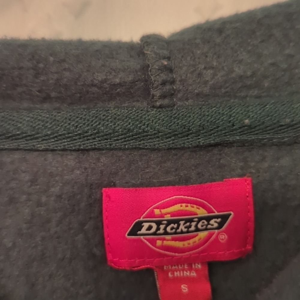 Dickies Cropped Hoodie Forest Green Graphic Women's Small Loungewear Streetwear - Picture 3 of 5